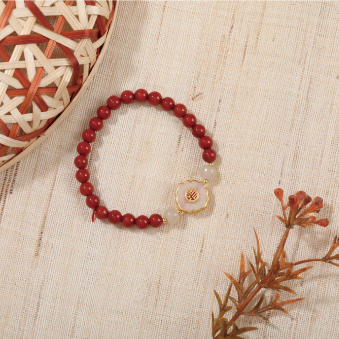 Jinyu Mantang Red Agate Hotan Jade Bracelet